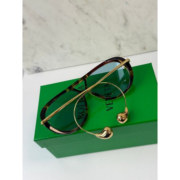 NEW Bottega Veneta BV1273S Drop Earring Sunglasses in Brown